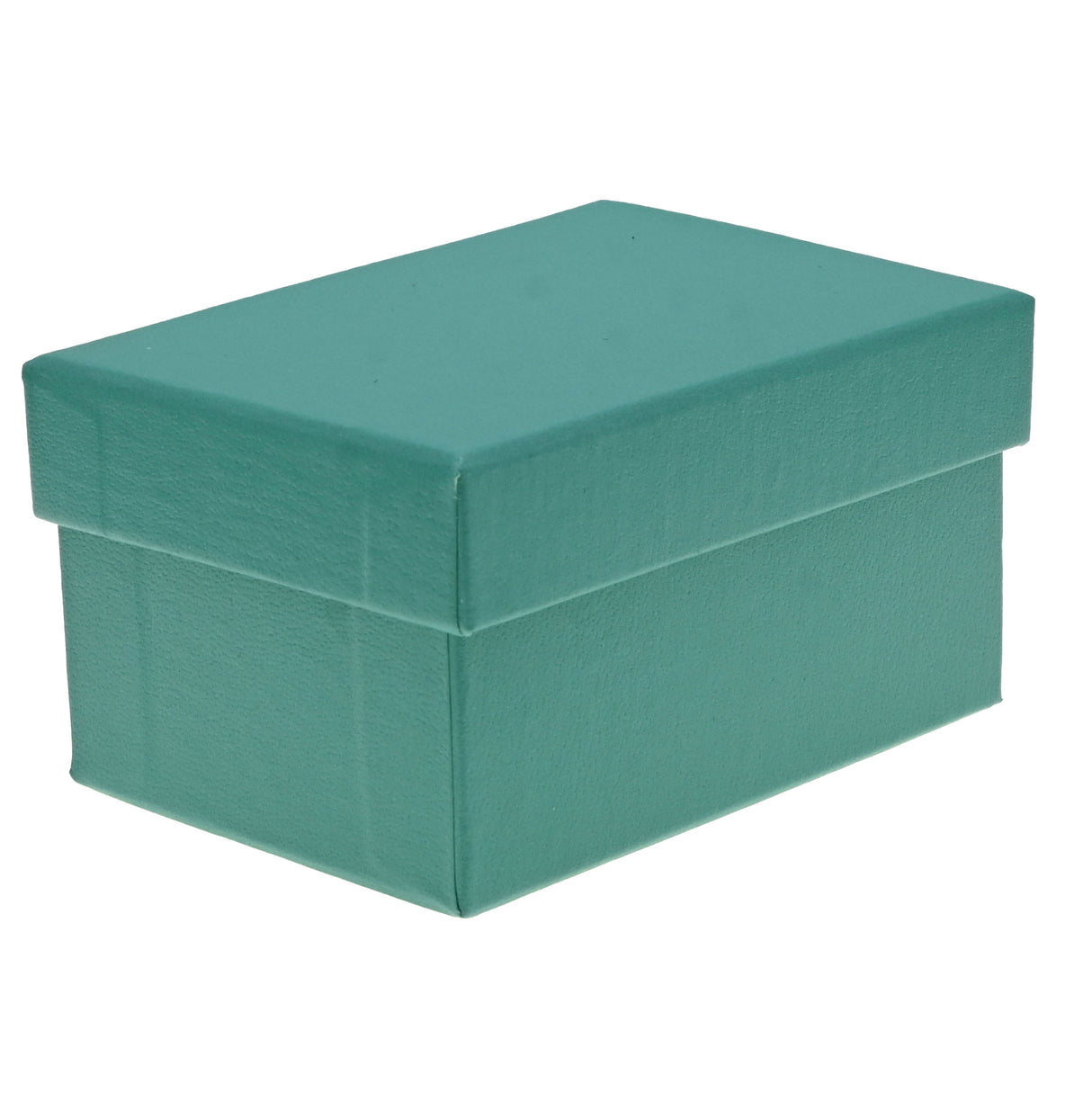 Teal Leatherette Double Ring Box with Silver Trim - Pack of 12