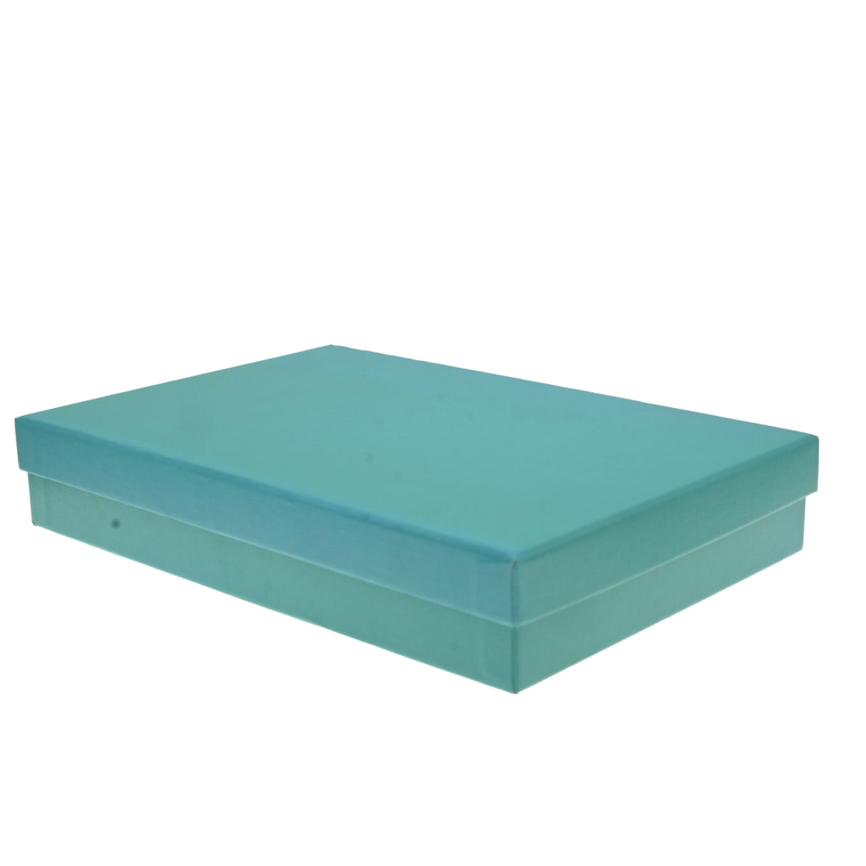 Teal Leatherette Necklace Box with Silver Trim - Pack of 12