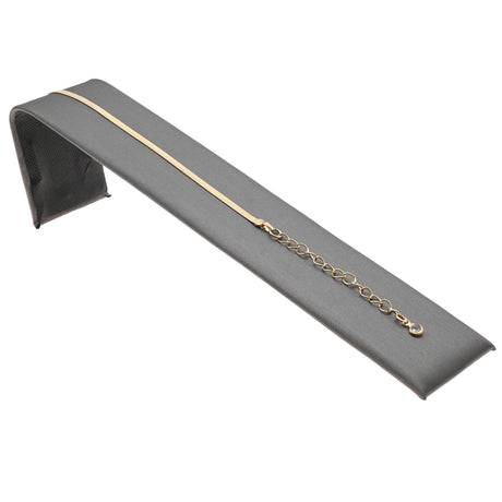Steel Grey Leatherette Jewelry Bracelet / Watch Display Ramp