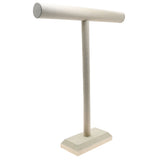 Beige Linen Tall Jewelry Necklace / Chain T Bar Stand