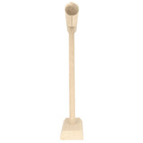 Tall Beige Faux Suede Jewelry Necklace or Chain T Bar Display Stand