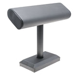Steel Grey Leatherette Oval Bracelet T-Bar Display – 6-1/2" Tall