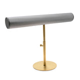 Steel Grey Leatherette Adjustable Height Jewelry Display T-Bar - 8" ~ 11" Tall