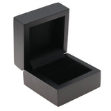 Matte Black Wood Ring Boxes - Pack of 12