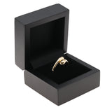 Matte Black Wood Ring Boxes - Pack of 12