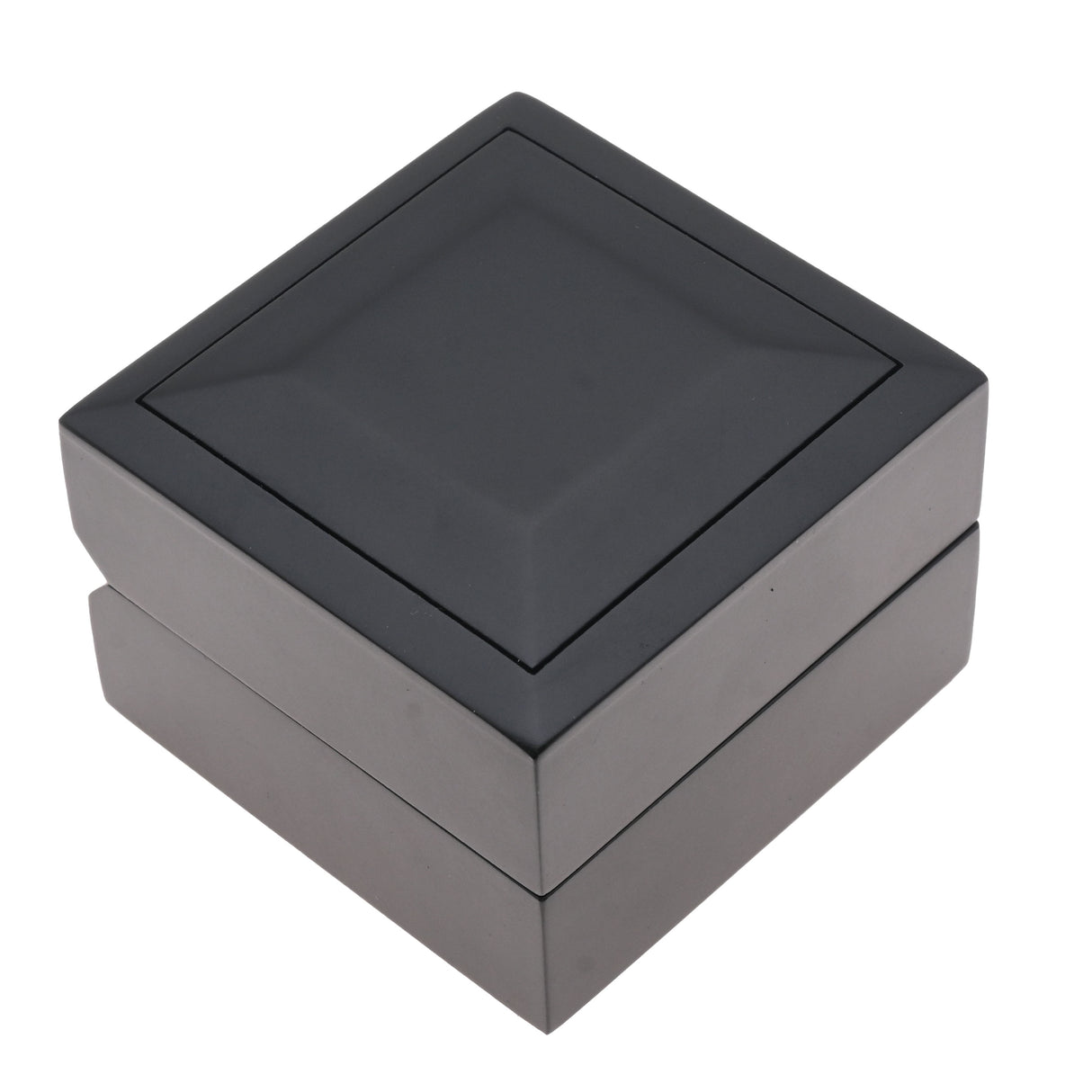 Matte Black Wood Ring Boxes - Pack of 12