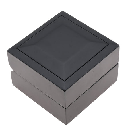 Matte Black Wood Ring Boxes - Pack of 12