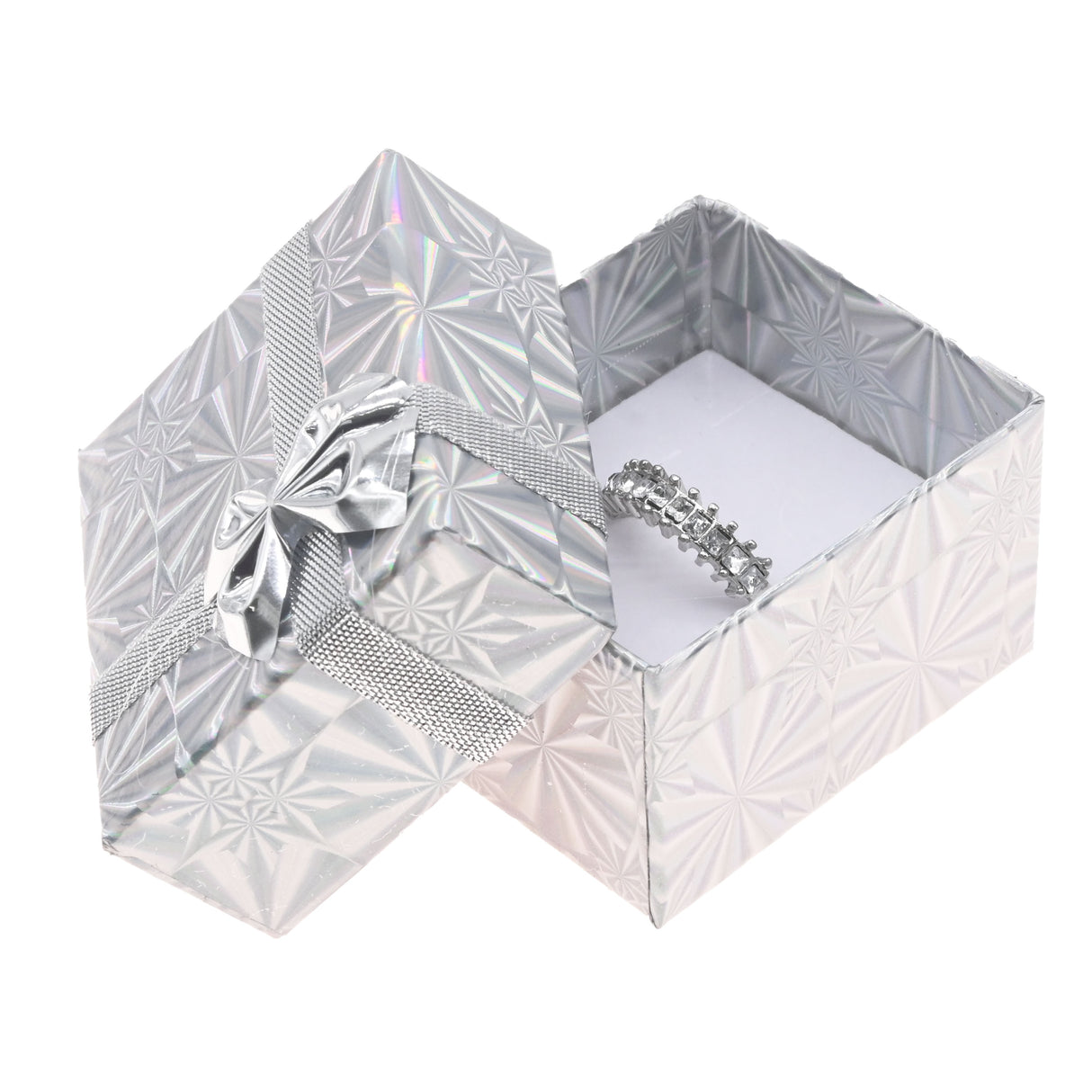 Multi-Color Hologram Jewelry Ring Gift Boxes