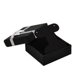 Black Paper Silver Bow-Tie Jewelry T Earring Insert Gift Boxes 