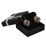Black Paper Silver Bow-Tie Jewelry T Earring Insert Gift Boxes 