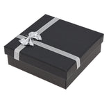 Black Paper Silver Bow-Tie Jewelry Pendant Gift Boxes