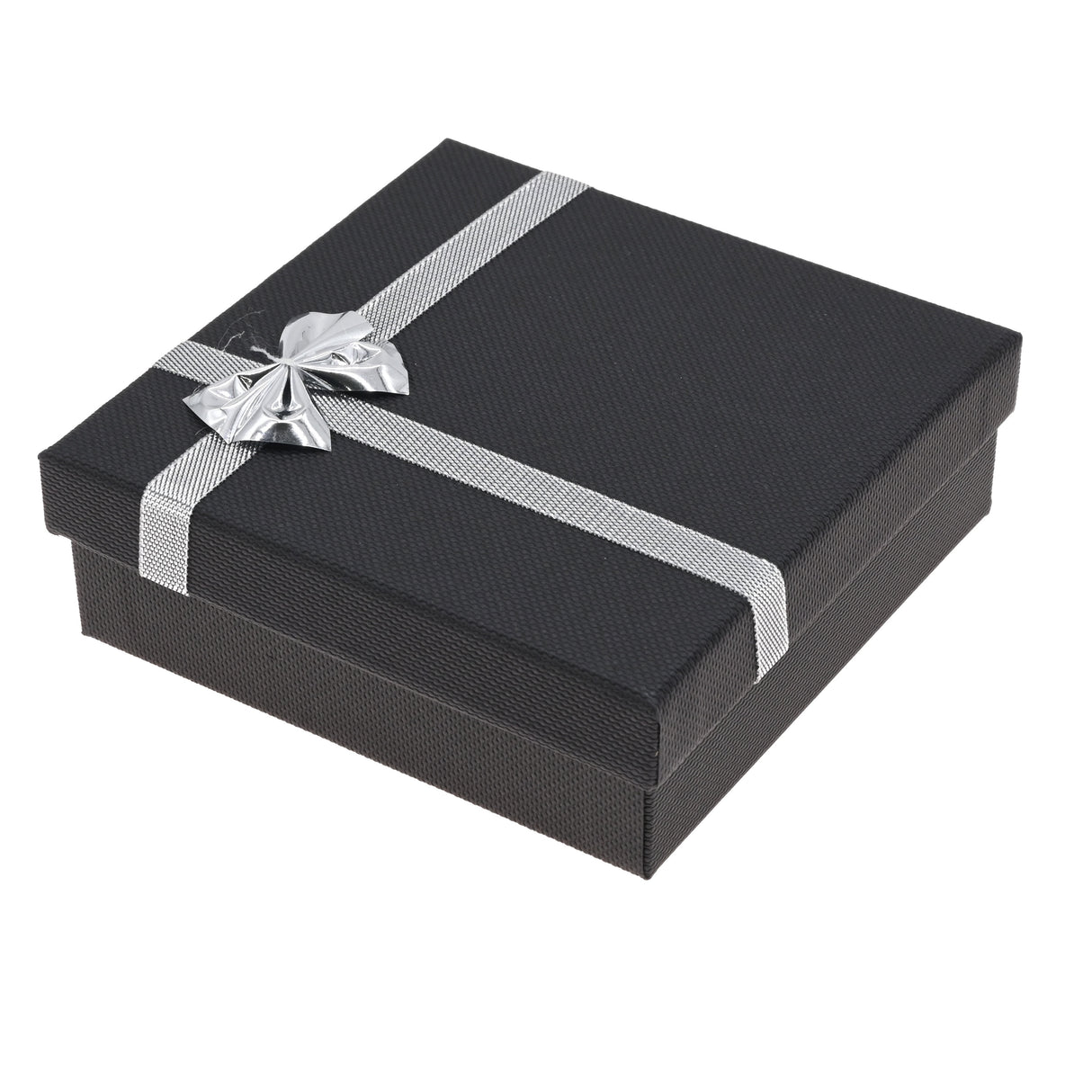Black Paper Silver Bow-Tie Jewelry Pendant Gift Boxes