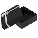 Black Paper Silver Bow-Tie Jewelry Bangle or Watch Gift Boxes