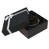 Black Paper Silver Bow-Tie Jewelry Bangle or Watch Gift Boxes