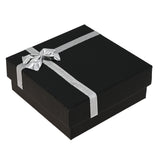 Black Paper Silver Bow-Tie Jewelry Bangle or Watch Gift Boxes