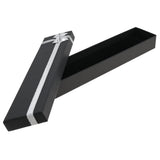 Black Paper Silver Bow-Tie Jewelry Watch or Bracelet Gift Boxes