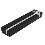 Black Paper Silver Bow-Tie Jewelry Watch or Bracelet Gift Boxes
