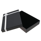 Black Paper Silver Bow-Tie Jewelry Necklace Boxes