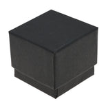 Matte Black Paper Jewelry Ring Gift Packaging Boxes With Foam Insert