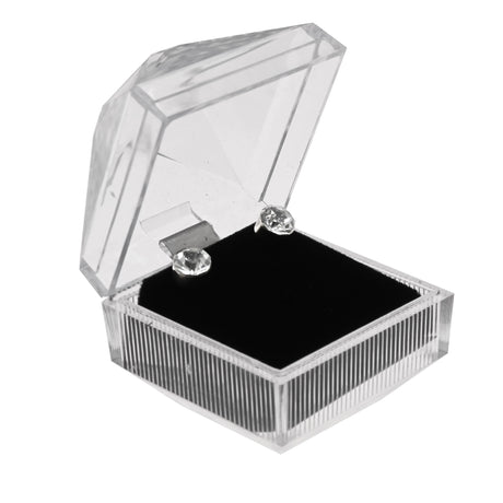 Clear Crystal style Lucite Jewelry Earring Boxes