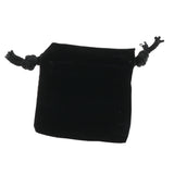 Black Velvet Drawstring Gift Pouches, 1-3/4" x 2", 12 Per Pack
