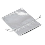 Metallic Silver Drawstring Gift Pouches, 2-3/4" x 3", 12 Per Pack