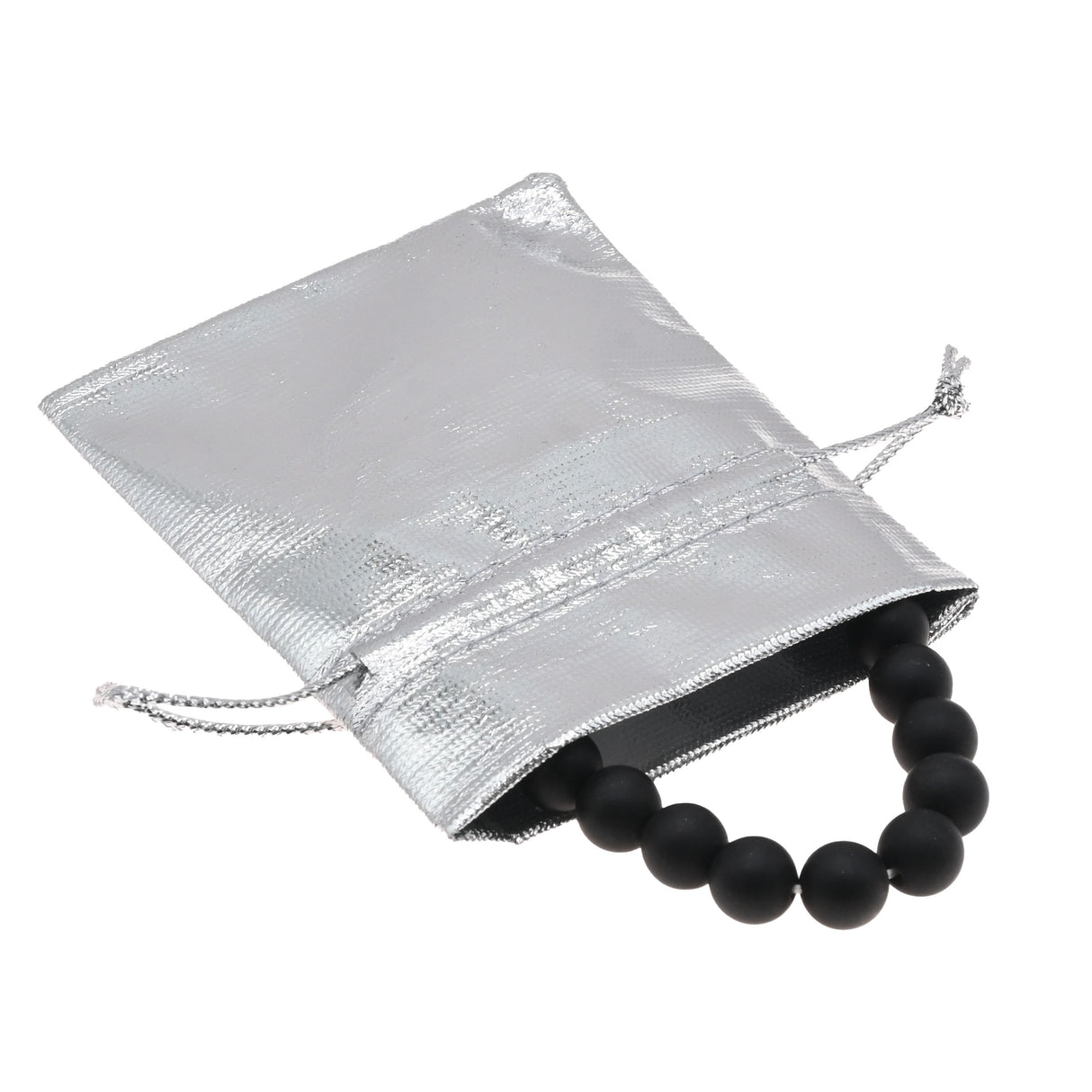 Metallic Silver Drawstring Gift Pouches, 2-3/4" x 3", 12 Per Pack