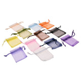 Multi Color Organza Drawstring Gift Pouches, 2" x 2", 12 Per Pack