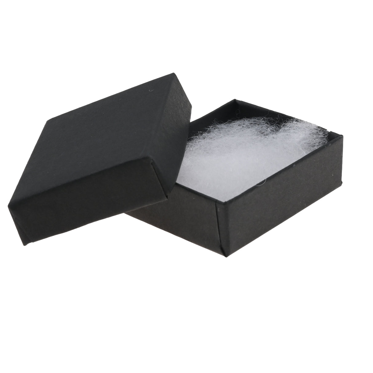 Matte Black Paper Cotton Filled Jewelry Gift Boxes #11
