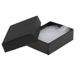 Matte Black Paper Cotton Filled Jewelry Gift Boxes #11