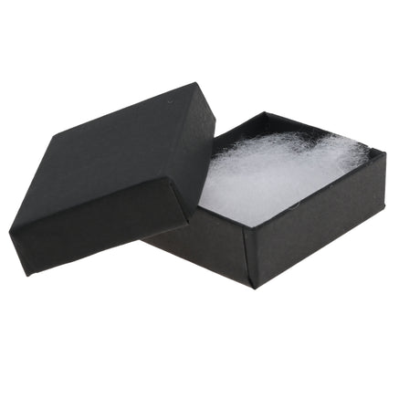 Matte Black Paper Cotton Filled Jewelry Gift Boxes #11