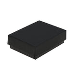 Matte Black Paper Cotton Filled Jewelry Gift Boxes #11