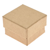 Brown Kraft Paper Jewelry Ring Gift Boxes, Foam Insert