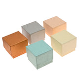 Multi-Color Embossed Fiber Ring Gift Boxes with Foam Insert, 100-Pack