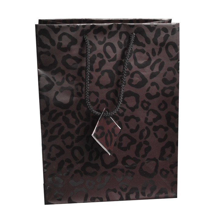 Animal Print Gift Shopping Bags with Handle, 8" x 5" x 10" 
