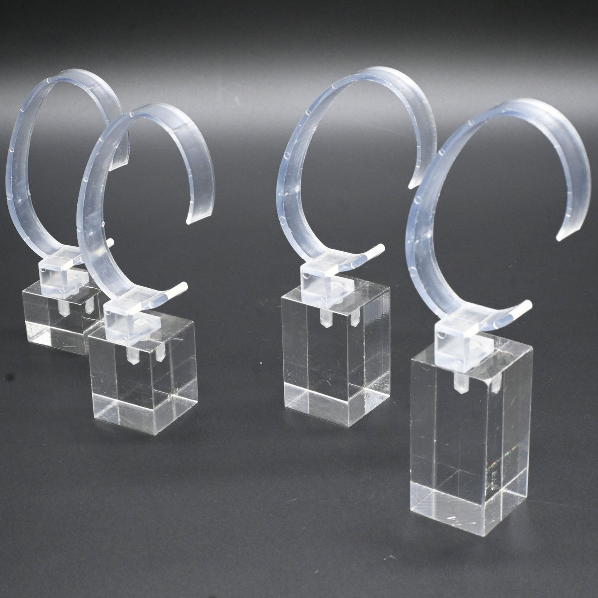 Clear Acrylic 4-Piece Jewelry Watch Display Stand