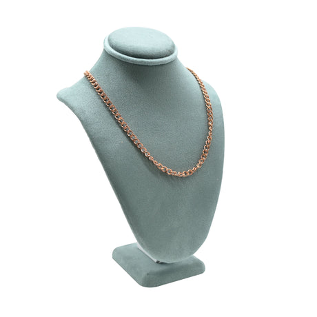 Blue Suede Jewelry Necklace Display Bust - 7-1/2" Tall
