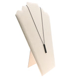 Beige Faux Suede Tiered Necklace Easel - 12½" Tall