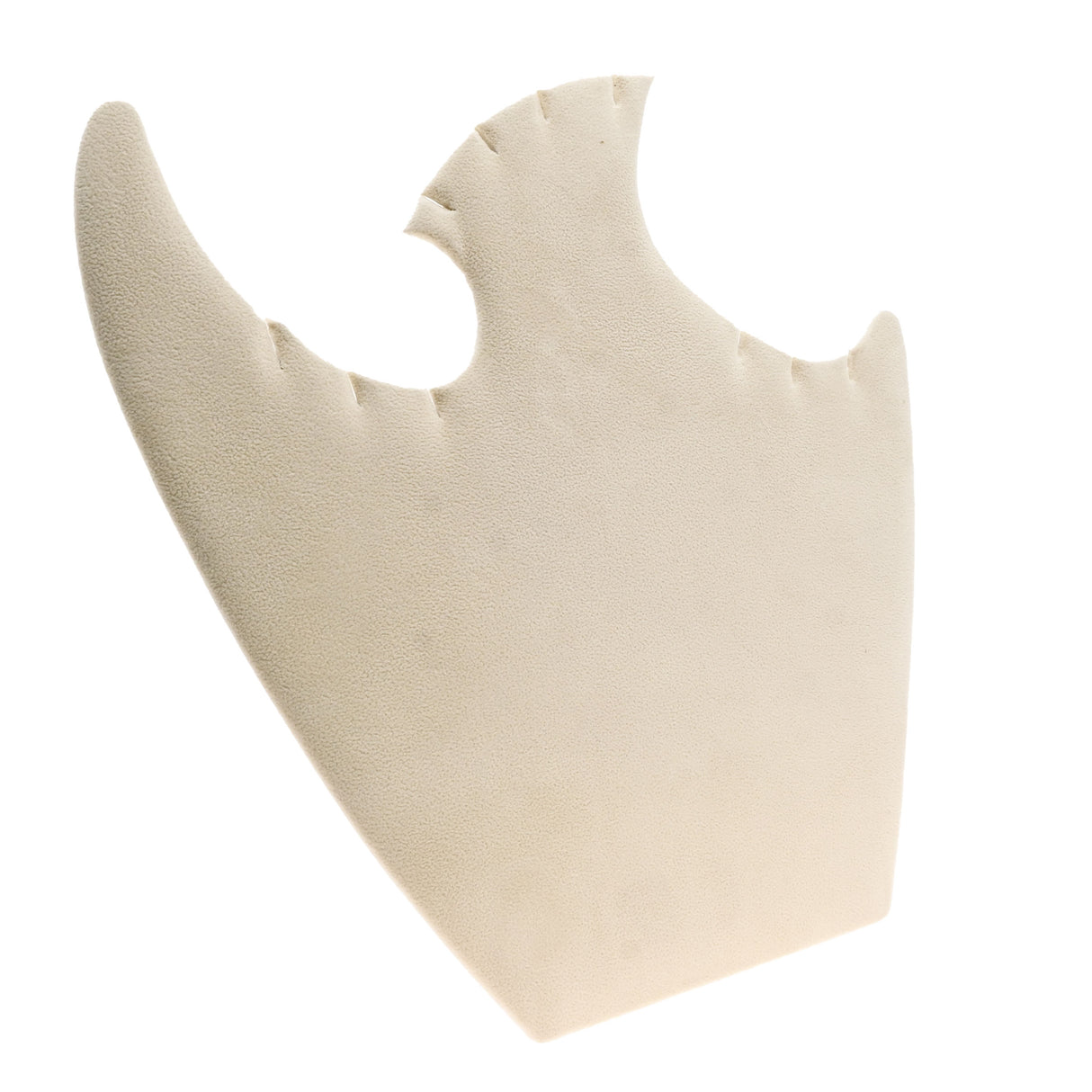 Beige Faux Suede Necklace & Earring Combination Easel