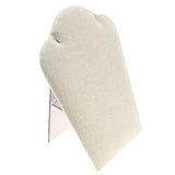 Beige Linen Jewelry Necklace / Pendant Display Easel, 5-1/4" Tall