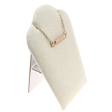 Beige Linen Jewelry Necklace / Pendant Display Easel, 5-1/4" Tall