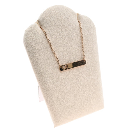 Small Beige Faux Suede Jewelry Necklace Display Easel