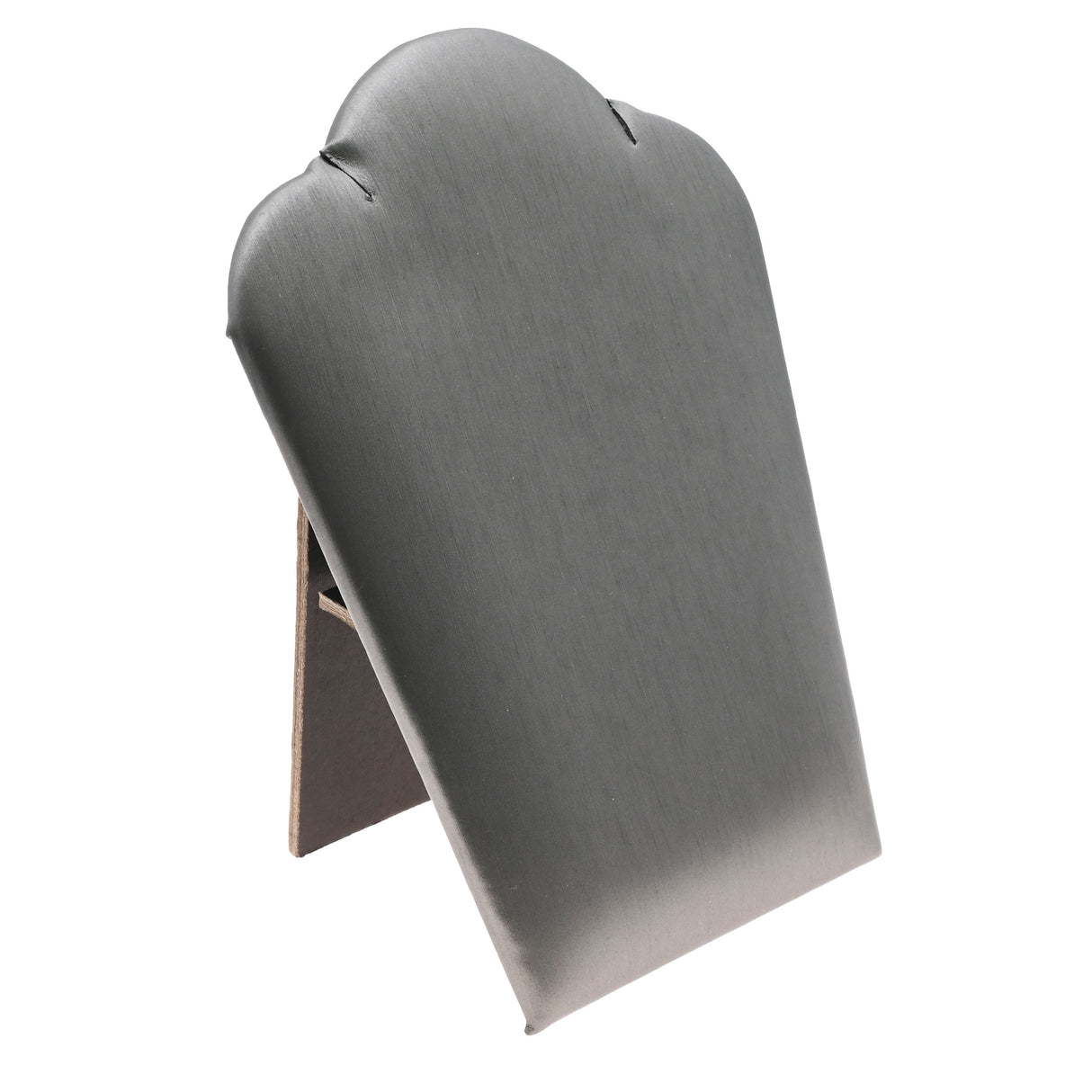 Steel Grey Leatherette Necklace Display Easel, 5-1/4" Tall