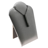 Steel Grey Leatherette Necklace Display Easel, 5-1/4" Tall