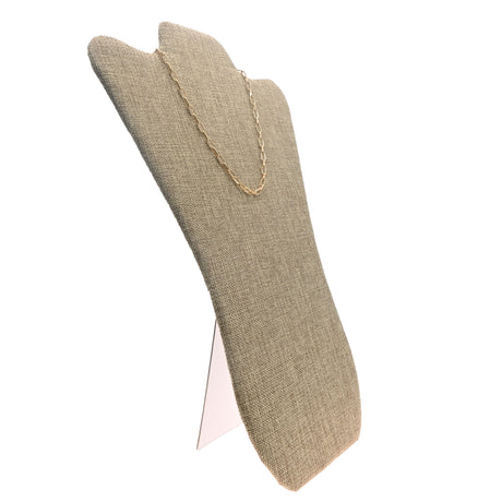 Brown Burlap Curved Necklace Display Easel - 14" Tall