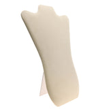 Beige Faux Suede Curved Necklace Easel - 14" Tall