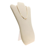 Beige Faux Suede Curved Necklace Easel - 14" Tall