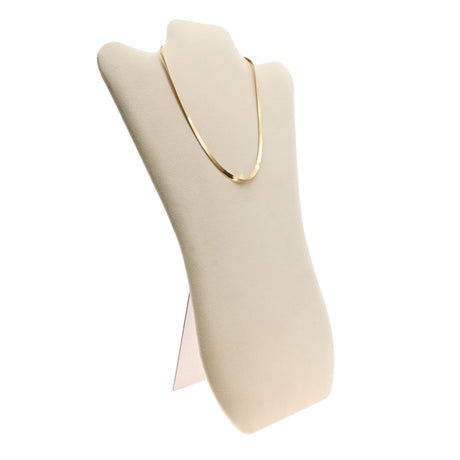 Beige Faux Suede Curved Necklace Easel - 14" Tall