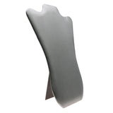 Steel Grey Leatherette Necklace Display Easel, 14" Tall