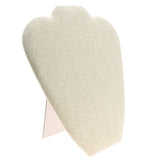 Beige Linen Jewelry Necklace Display Easel, 8-5/8" Tall